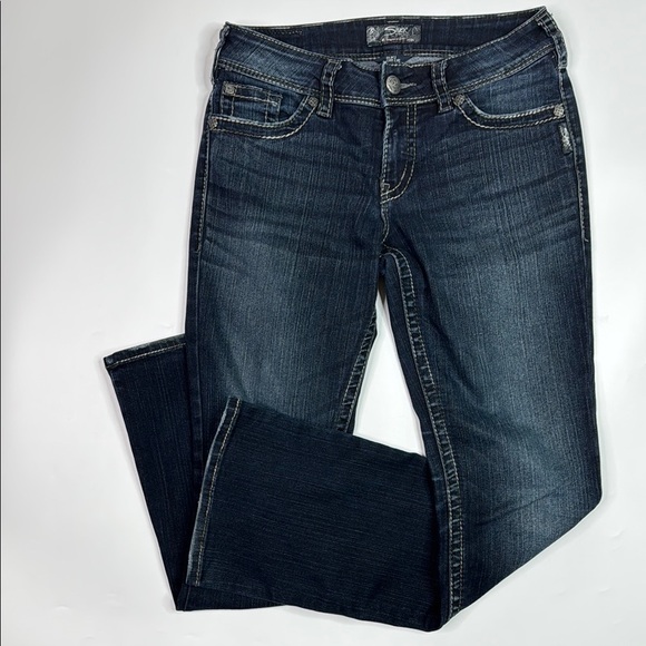 Silver Jeans Suki Surplus Dark Wash Bootcut Jeans Size 28x32 - Picture 1 of 12